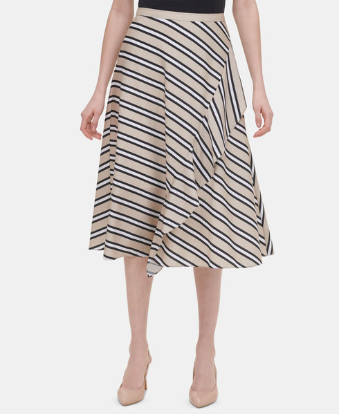 Calvin Klein Printed Ruffled Midi Skirt